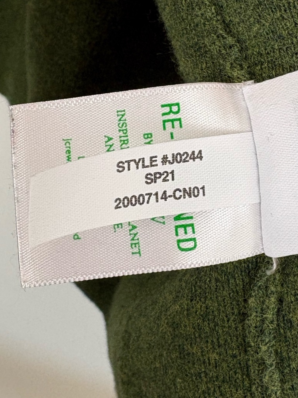 J. Crew Forest Green Crewneck Cardigan Cotton/Wool/Poly blend size Small - Picture 5 of 13